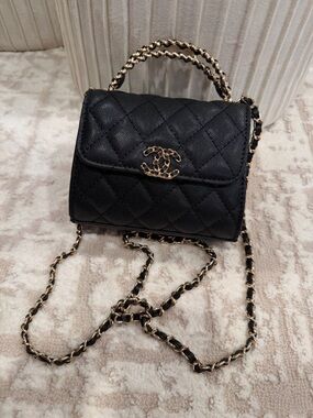 Chanel Makeup Bag Mini Black (6” x 5”)